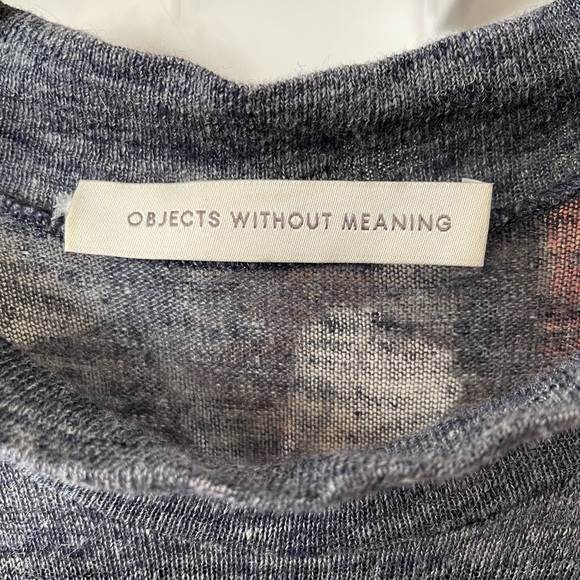 Twist Mock-neck Heather Blue/subtle Gray 100% Linen column dress - Picture 3 of 7